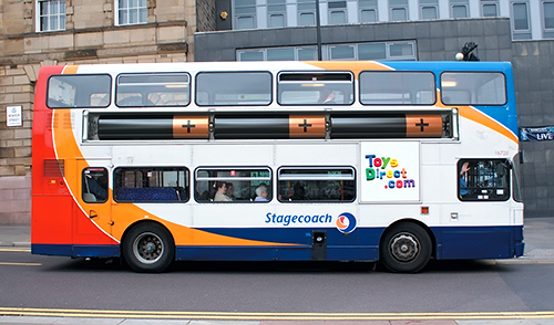 реклама на автобусах, реклама на транспорте, объемная реклама, эффект 3Д рекламы на транспорте