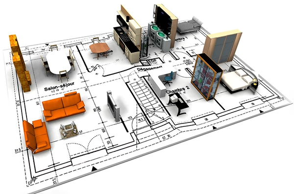 3D планировка, 3Д визуализация, объемная планировка
